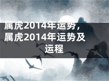 属虎2014年运势，属虎2014年运势及运程