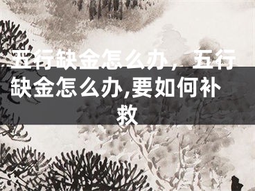 五行缺金怎么办，五行缺金怎么办,要如何补救