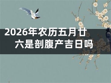 2026年农历五月廿六是剖腹产吉日吗