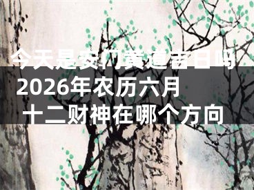 今天是安门黄道吉日吗 2026年农历六月十二财神在哪个方向