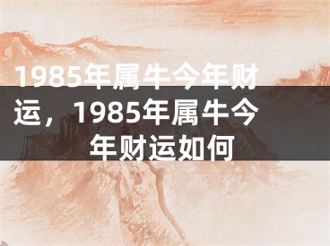 1985年属牛今年财运,1985年属牛今年财运如何