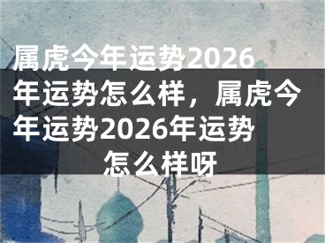 属虎今年运势2026年运势怎么样，属虎今年运势2026年运势怎么样呀