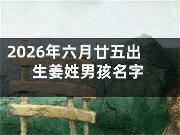 2026年六月廿五出生姜姓男孩名字