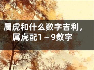 属虎和什么数字吉利，属虎配1～9数字
