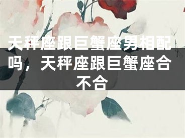 天秤座跟巨蟹座男相配吗，天秤座跟巨蟹座合不合