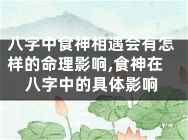 八字中食神相遇会有怎样的命理影响,食神在八字中的具体影响