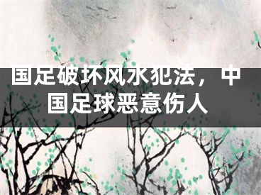 国足破坏风水犯法，中国足球恶意伤人