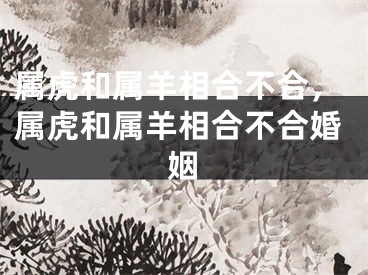 属虎和属羊相合不合，属虎和属羊相合不合婚姻