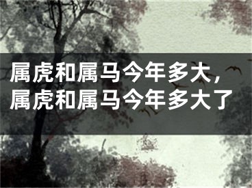 属虎和属马今年多大，属虎和属马今年多大了