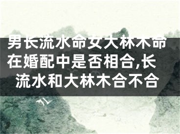 男长流水命女大林木命在婚配中是否相合,长流水和大林木合不合