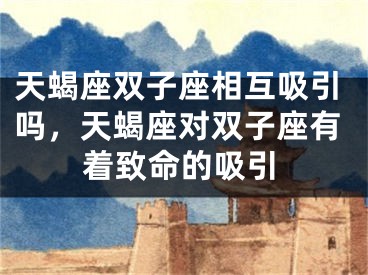 天蝎座双子座相互吸引吗,天蝎座对双子座有着致命的吸引