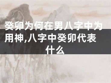 癸卯为何在男八字中为用神,八字中癸卯代表什么