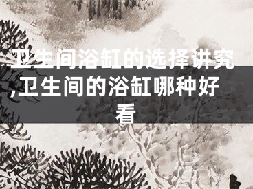 卫生间浴缸的选择讲究,卫生间的浴缸哪种好看