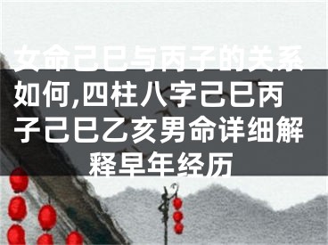 女命己巳与丙子的关系如何,四柱八字己巳丙子己巳乙亥男命详细解释早年经历