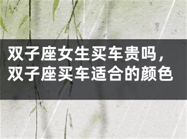 双子座女生买车贵吗,双子座买车适合的颜色