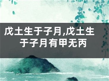 戊土生于子月,戊土生于子月有甲无丙