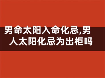男命太阳入命化忌,男人太阳化忌为出柜吗