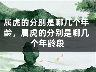 属虎的分别是哪几个年龄,属虎的分别是哪几个年龄段