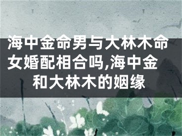 海中金命男与大林木命女婚配相合吗,海中金和大林木的姻缘