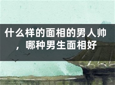 什么样的面相的男人帅，哪种男生面相好
