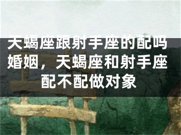 天蝎座跟射手座的配吗婚姻，天蝎座和射手座配不配做对象