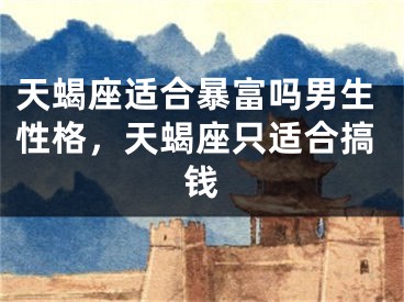 天蝎座适合暴富吗男生性格，天蝎座只适合搞钱