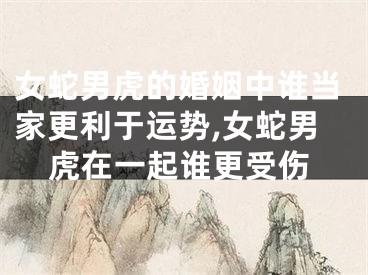 女蛇男虎的婚姻中谁当家更利于运势,女蛇男虎在一起谁更受伤