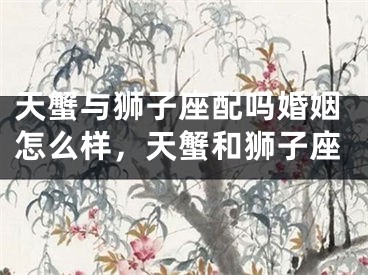 天蟹与狮子座配吗婚姻怎么样，天蟹和狮子座