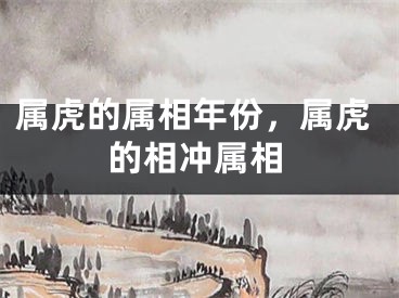 属虎的属相年份,属虎的相冲属相