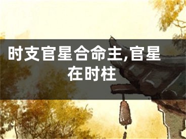 时支官星合命主,官星在时柱