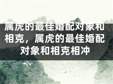 属虎的最佳婚配对象和相克，属虎的最佳婚配对象和相克相冲