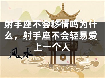 射手座不会移情吗为什么，射手座不会轻易爱上一个人
