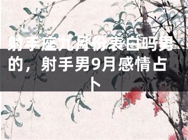 射手座九月份表白吗男的，射手男9月感情占卜