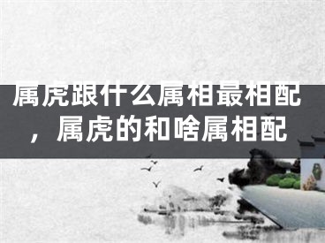 属虎跟什么属相最相配，属虎的和啥属相配