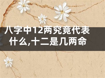 八字中12两究竟代表什么,十二是几两命