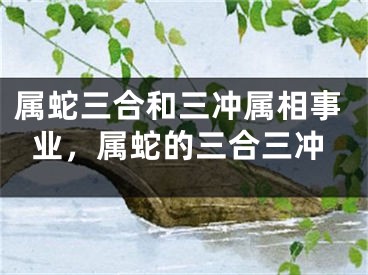 属蛇三合和三冲属相事业，属蛇的三合三冲