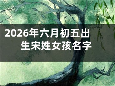 2026年六月初五出生宋姓女孩名字