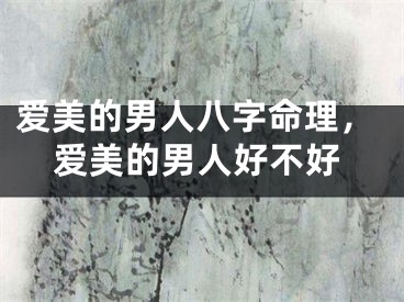 爱美的男人八字命理，爱美的男人好不好