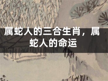 属蛇人的三合生肖，属蛇人的命运