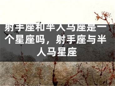 射手座和半人马座是一个星座吗，射手座与半人马星座