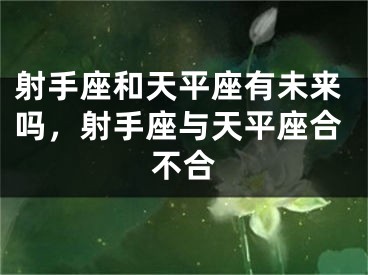 射手座和天平座有未来吗,射手座与天平座合不合