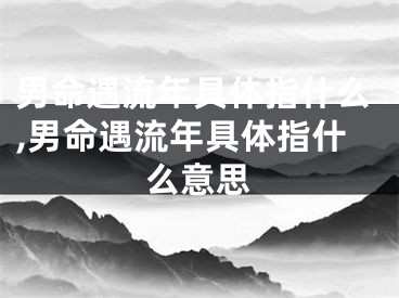男命遇流年具体指什么,男命遇流年具体指什么意思