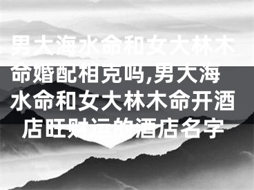 男大海水命和女大林木命婚配相克吗,男大海水命和女大林木命开酒店旺财运的酒店名字