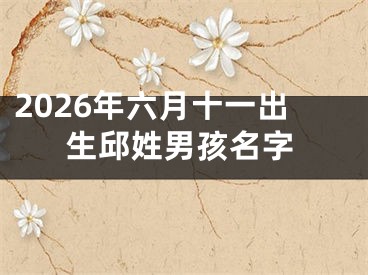 2026年六月十一出生邱姓男孩名字