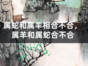 属蛇和属羊相合不合，属羊和属蛇合不合