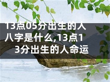 13点05分出生的人八字是什么,13点13分出生的人命运