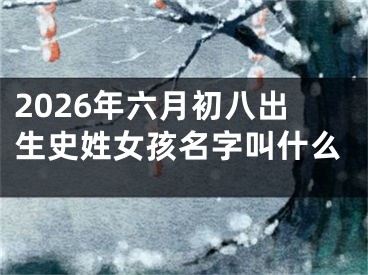 2026年六月初八出生史姓女孩名字叫什么