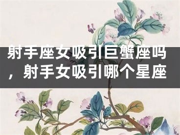 射手座女吸引巨蟹座吗，射手女吸引哪个星座