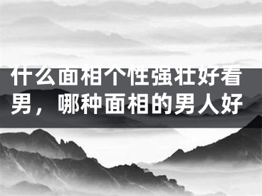 什么面相个性强壮好看男，哪种面相的男人好