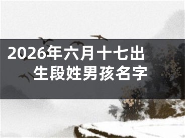 2026年六月十七出生段姓男孩名字